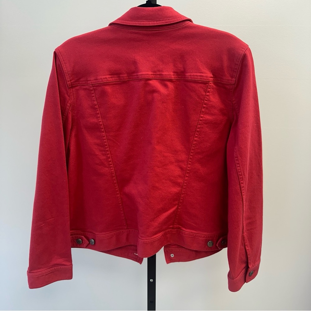 Talbots Petites Red Denim Jacket – Size XLP - Picture 6 of 6